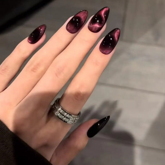Nailuvia-CA009 Cat Eye "Vampire’s Kiss" Press-On Nails