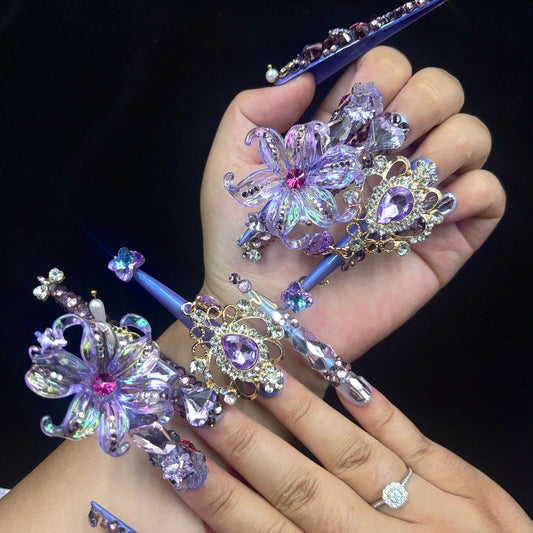 Purple - Gem Fantasy Handmade Nails G047
