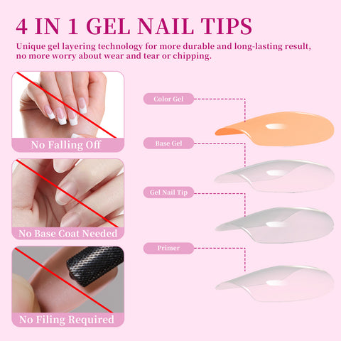 Nailuvia-D118 Midium-Square "Sunset Abstract" Press-On Nails