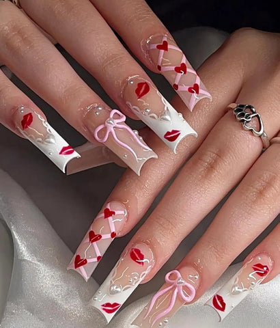Nailuvia-FR001 French "Cupid’s Bow" Press-On Nails