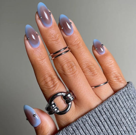 Nailuvia-CA013 Cat Eye "Dusk Frost" Press-On Nails