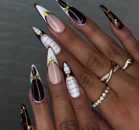 Nailuvia-ST006 Stiletto "Modern Artisan" Press-On Nails