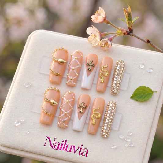 HK-041 Handmade Medium Square Nails for Daily Work