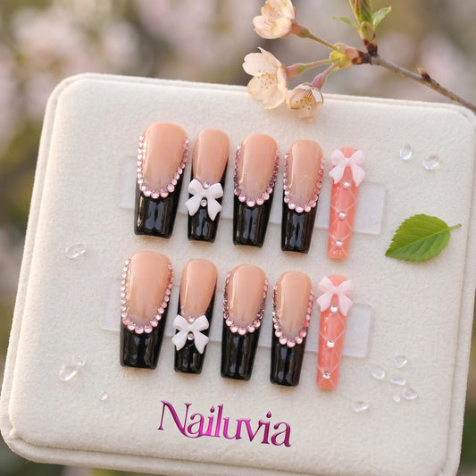 HK-D061 Handmade Medium Square Nails for Birthday Party