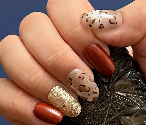 Nailuvia-CA005  Cat Eye "Autumn Safari" Press-On Nails