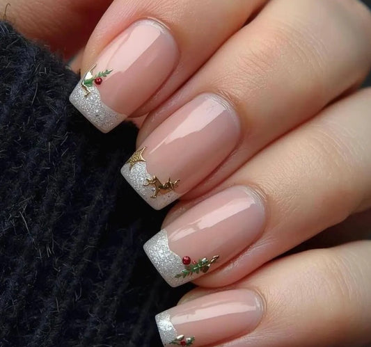 Nailuvia-FR006 French "Winter Wonderland" Press-On Nails