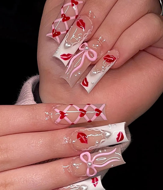 Nailuvia-FR001 French "Cupid’s Bow" Press-On Nails