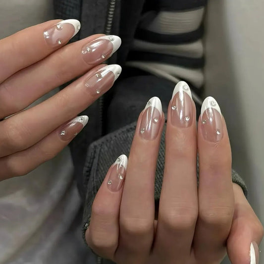 Nailuvia-FR031 French "Diamond Kiss" Press-On Nails